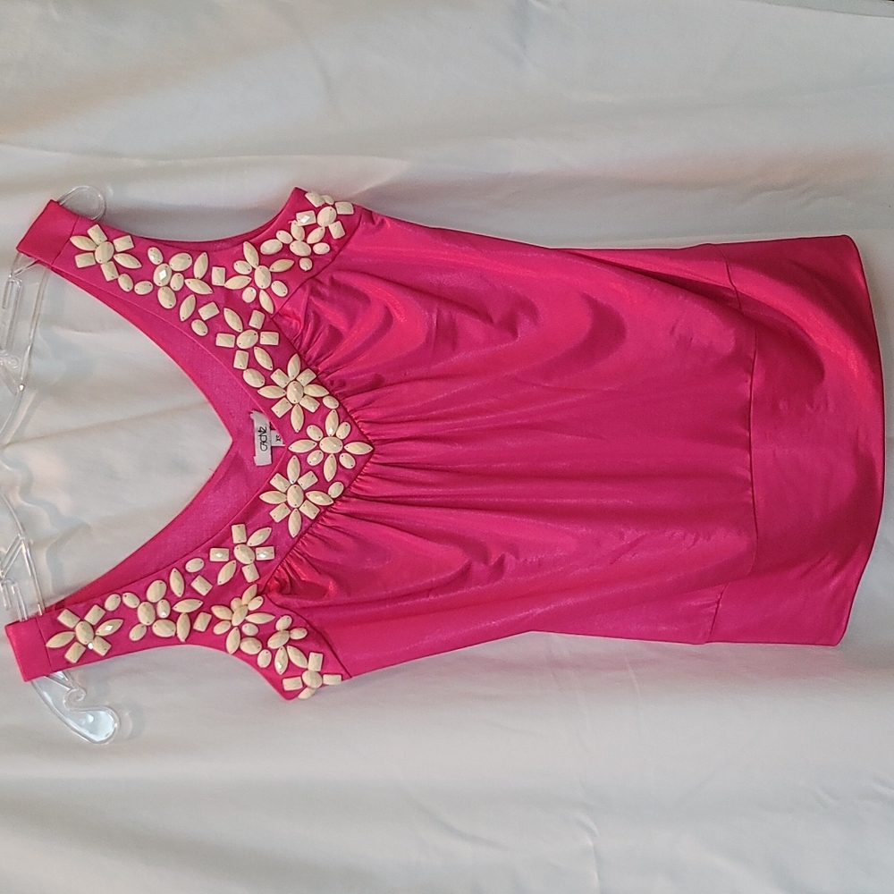 CACHE Embellished Pink Top
